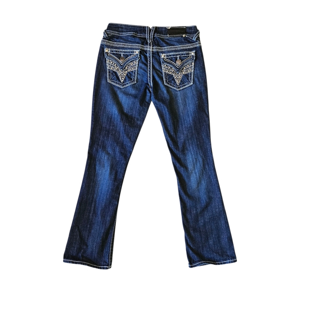 Vigoss The New York Boot Cut Jeans Women's Size 5 Embellished Flap Pockets